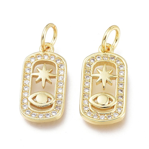 PandaHall Brass Micro Pave Clear Cubic Zirconia Charms, with Jump Ring, Long-Lasting Plated, Oval with Star & Eye, Real 18K Gold Plated...
PandaHall Brass Micro Pave Clear Cubic Zirconia Charms, with Jump Ring, Long-Lasting Plated, Oval with Star & Eye, Real 18K Gold Plated...