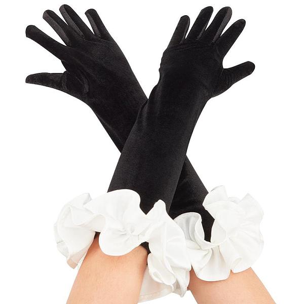 PandaHall Velvet with Polyester Sleeves, Bridal Long Finger Gloves, Black, 430x120x110mm Velvet Black
PandaHall Velvet with Polyester Sleeves, Bridal Long Finger Gloves, Black, 430x120x110mm Velvet Black