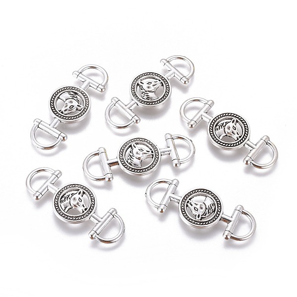 PandaHall Tibetan Style Alloy Links connectors, Flat Round with Horse, Cadmium Free & Lead Free, Antique Silver, 43x15x3mm, Hole: 6mm Alloy...
PandaHall Tibetan Style Alloy Links connectors, Flat Round with Horse, Cadmium Free & Lead Free, Antique Silver, 43x15x3mm, Hole: 6mm Alloy...