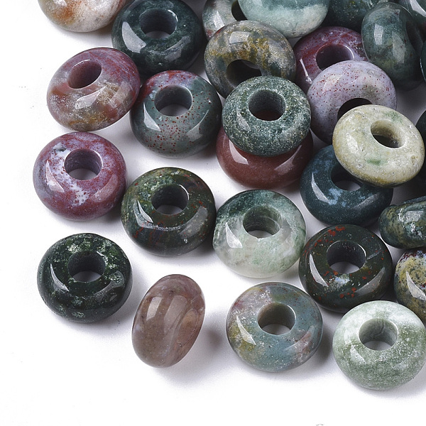 PandaHall Natural Indian Agate European Beads, Large Hole Beads, Rondelle, 10x4.5mm, Hole: 4mm Indian Agate Rondelle
PandaHall Natural Indian Agate European Beads, Large Hole Beads, Rondelle, 10x4.5mm, Hole: 4mm Indian Agate Rondelle