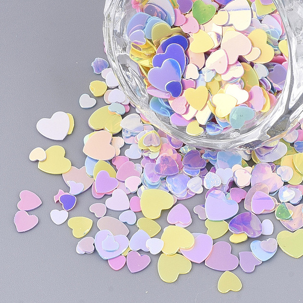 PandaHall Ornament Accessories, PVC Plastic Paillette/Sequins Beads, No Hole/Undrilled Beads, Heart, Mixed Color, 2.5~5.5x3~5.5x0.4mm PVC..., Multicolor
PandaHall Ornament Accessories, PVC Plastic Paillette/Sequins Beads, No Hole/Undrilled Beads, Heart, Mixed Color, 2.5~5.5x3~5.5x0.4mm PVC..., Multicolor