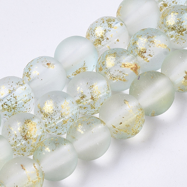 PandaHall Frosted Spray Painted Glass Beads Strands, with Golden Foil, Round, Azure, 6~7mm, Hole: 1.2~1.5mm, about 65~67pcs/Strand, 14.76..., Blue
PandaHall Frosted Spray Painted Glass Beads Strands, with Golden Foil, Round, Azure, 6~7mm, Hole: 1.2~1.5mm, about 65~67pcs/Strand, 14.76..., Blue