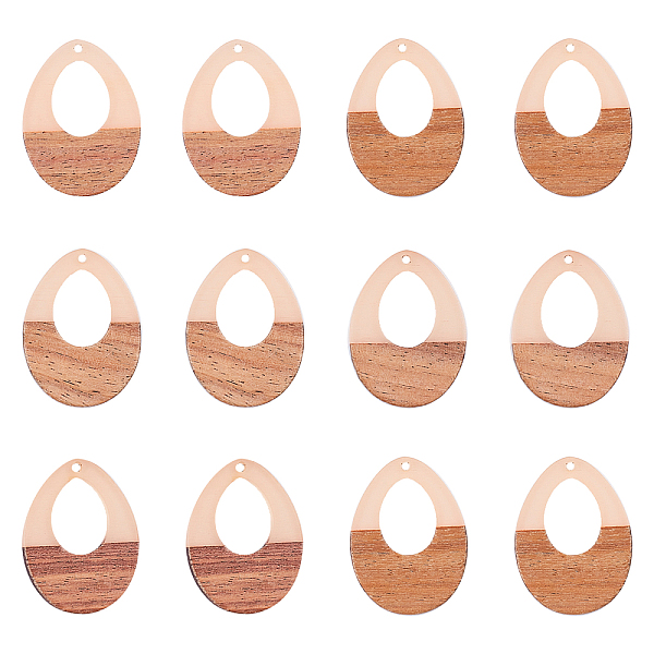 PandaHall SUNNYCLUE Resin & Wood Pendants, Teardrop, Misty Rose, 37.5x28x3~3.5mm, Hole: 1.5mm, 12pcs/box Resin+Wood Teardrop Red
PandaHall SUNNYCLUE Resin & Wood Pendants, Teardrop, Misty Rose, 37.5x28x3~3.5mm, Hole: 1.5mm, 12pcs/box Resin+Wood Teardrop Red