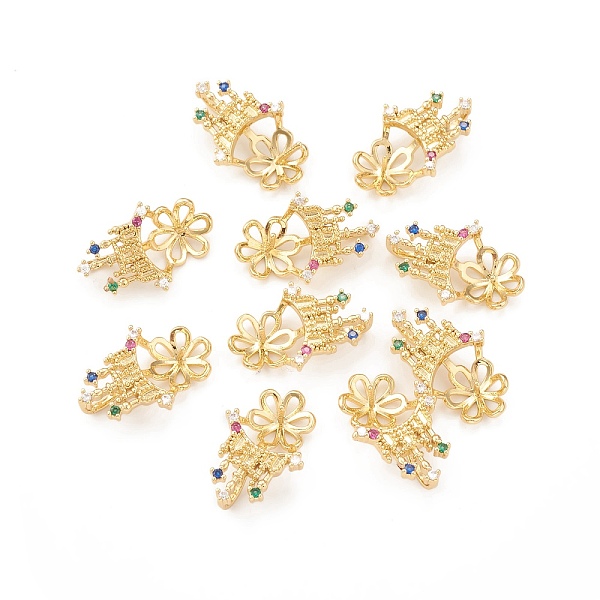 PandaHall Brass Cubic Zirconia Peg Bails Pendants, For Half Drilled Bead, Flower, Lead Free & Cadmium Free, Golden, 20x13x6mm, Hole: 3x6mm...
PandaHall Brass Cubic Zirconia Peg Bails Pendants, For Half Drilled Bead, Flower, Lead Free & Cadmium Free, Golden, 20x13x6mm, Hole: 3x6mm...