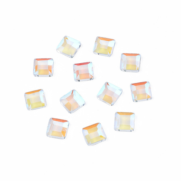 PandaHall Glass Rhinestone Cabochons, Nail Art Decoration Accessories, Faceted, Square, Clear AB, 4x4x1.5mm Glass Square White
PandaHall Glass Rhinestone Cabochons, Nail Art Decoration Accessories, Faceted, Square, Clear AB, 4x4x1.5mm Glass Square White