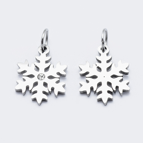 PandaHall Eco-Friendly 316 Surgical Stainless Steel Micro Pave Cubic Zirconia Charms, Long-Lasting Plated, Snowflake, Stainless Steel Color..., Clear
PandaHall Eco-Friendly 316 Surgical Stainless Steel Micro Pave Cubic Zirconia Charms, Long-Lasting Plated, Snowflake, Stainless Steel Color..., Clear