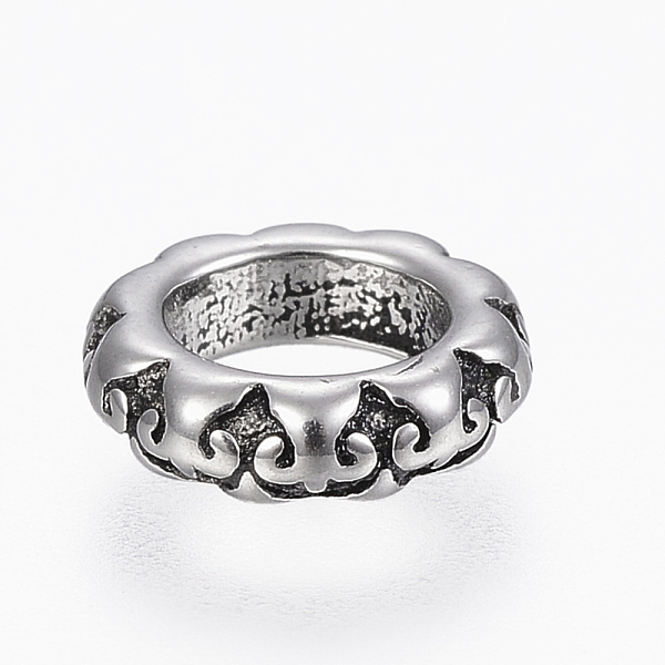 PandaHall 304 Stainless Steel Spacer Beads, Rondelle, Antique Silver, 8.5x2.5mm, Hole: 5mm 304 Stainless Steel Rondelle
PandaHall 304 Stainless Steel Spacer Beads, Rondelle, Antique Silver, 8.5x2.5mm, Hole: 5mm 304 Stainless Steel Rondelle