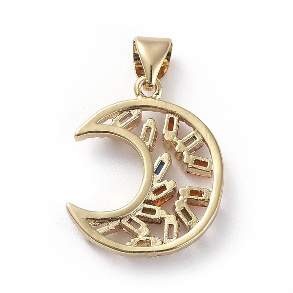 PandaHall Brass Micro Pave Cubic Zirconia Pendants, Moon, Colorful, Golden, 19.5x16x3mm, Hole: 3x4mm Brass+Cubic Zirconia Moon
PandaHall Brass Micro Pave Cubic Zirconia Pendants, Moon, Colorful, Golden, 19.5x16x3mm, Hole: 3x4mm Brass+Cubic Zirconia Moon