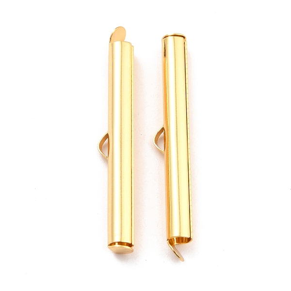 PandaHall 304 Stainless Steel Slide On End Clasp Tubes, Slider End Caps, Real 18K Gold Plated, 35x6x4mm, Hole: 3.5mm, Inner Diameter: 3mm...
PandaHall 304 Stainless Steel Slide On End Clasp Tubes, Slider End Caps, Real 18K Gold Plated, 35x6x4mm, Hole: 3.5mm, Inner Diameter: 3mm...