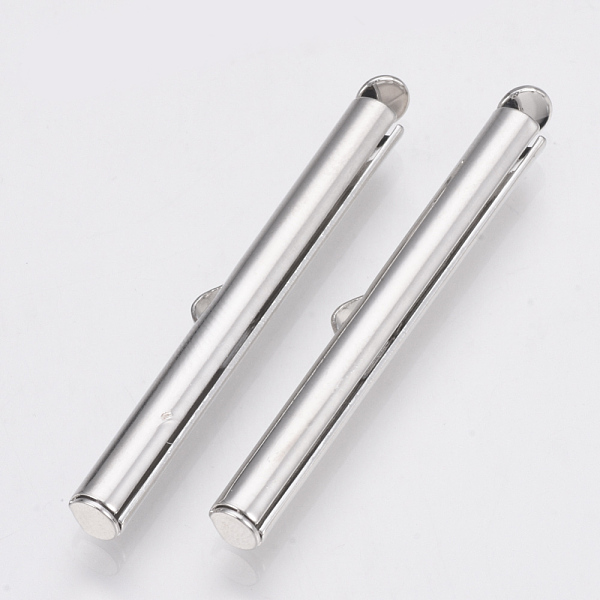 PandaHall Brass Slide On End Clasp Tubes, Slider End Caps, Platinum, 6x40x4mm, Hole: 1x3mm, Inner Diameter: 3mm Brass
PandaHall Brass Slide On End Clasp Tubes, Slider End Caps, Platinum, 6x40x4mm, Hole: 1x3mm, Inner Diameter: 3mm Brass