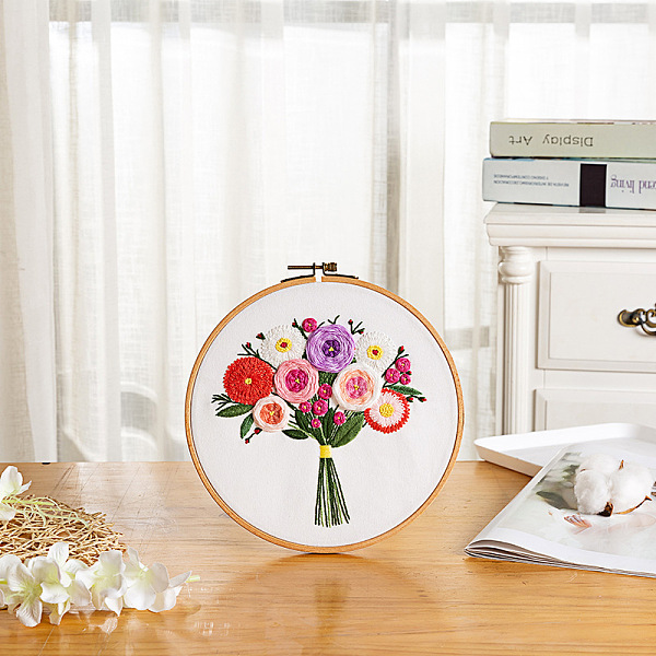 PandaHall Flower Bouquet Pattern 3D Embroidery Starter Kits, including Embroidery Fabric & Thread, Needle, Instruction Sheet, Colorful...
PandaHall Flower Bouquet Pattern 3D Embroidery Starter Kits, including Embroidery Fabric & Thread, Needle, Instruction Sheet, Colorful...