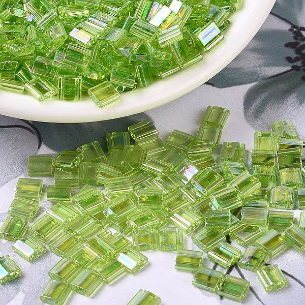 PandaHall MIYUKI TILA Beads, Japanese Seed Beads, 2-Hole, (TL258) Transparent Chartreuse AB, 5x5x1.9mm, Hole: 0.8mm, about 118pcs/10g Glass..., Green
PandaHall MIYUKI TILA Beads, Japanese Seed Beads, 2-Hole, (TL258) Transparent Chartreuse AB, 5x5x1.9mm, Hole: 0.8mm, about 118pcs/10g Glass..., Green