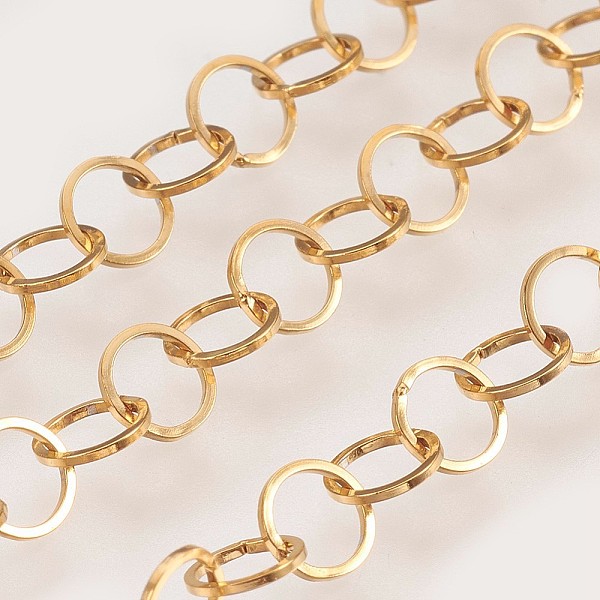 PandaHall Ion Plating(IP) Handmade 304 Stainless Steel Rolo Chains, Soldered, with Spool, Golden, 5x0.5mm, about 32.8 Feet(10m)/roll 304...
PandaHall Ion Plating(IP) Handmade 304 Stainless Steel Rolo Chains, Soldered, with Spool, Golden, 5x0.5mm, about 32.8 Feet(10m)/roll 304...