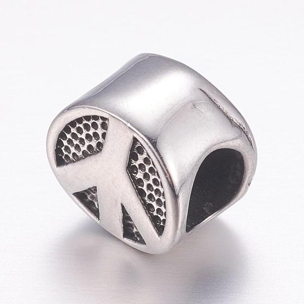 PandaHall 304 Stainless Steel European Beads, Large Hole Beads, Peace Sign, Antique Silver, 10x7.5mm, Hole: 5mm 304 Stainless Steel Peace...
PandaHall 304 Stainless Steel European Beads, Large Hole Beads, Peace Sign, Antique Silver, 10x7.5mm, Hole: 5mm 304 Stainless Steel Peace...