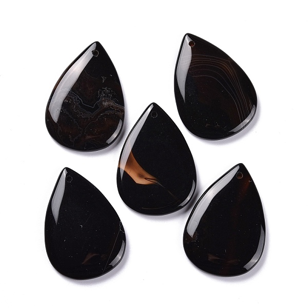 PandaHall Natural Black Agate Pendants, Teardrop, 52.5x37x6mm, Hole: 2.2mm Black Agate Teardrop Black
PandaHall Natural Black Agate Pendants, Teardrop, 52.5x37x6mm, Hole: 2.2mm Black Agate Teardrop Black