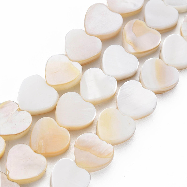 PandaHall Natural Freshwater Shell Beads Strands, Heart, Seashell Color, 8x8~9x2.5mm, Hole: 1mm, about 47~48pcs/strand, 14.06 inch~14.37...
PandaHall Natural Freshwater Shell Beads Strands, Heart, Seashell Color, 8x8~9x2.5mm, Hole: 1mm, about 47~48pcs/strand, 14.06 inch~14.37...