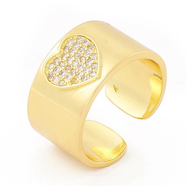 PandaHall Clear Cubic Zirconia Heart Chunky Open Cuff Ring, Brass Jewelry for Women, Cadmium Free & Lead Free, Real 18K Gold Plated, US Size...
PandaHall Clear Cubic Zirconia Heart Chunky Open Cuff Ring, Brass Jewelry for Women, Cadmium Free & Lead Free, Real 18K Gold Plated, US Size...
