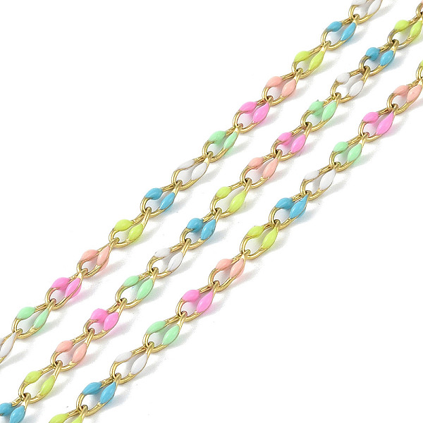 PandaHall Ion Plating(IP) 304 Stainless Steel Dapped Chains, with Enamel with Spool, Unwelded, Mixed Color, 8.5x4x1.5mm 304 Stainless Steel..., Multicolor
PandaHall Ion Plating(IP) 304 Stainless Steel Dapped Chains, with Enamel with Spool, Unwelded, Mixed Color, 8.5x4x1.5mm 304 Stainless Steel..., Multicolor