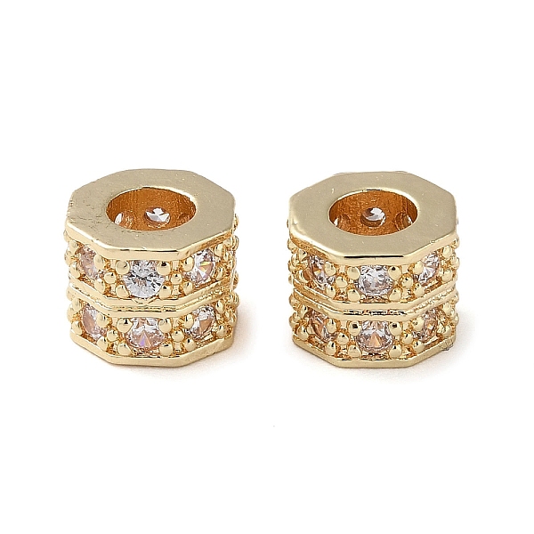 PandaHall Rack Plating Brass with Cubic Zirconia European Beads, Long-Lasting Plated, Lead Free & Cadmium Free, Octagon, Golden, 9x9x6.5mm..., Clear
PandaHall Rack Plating Brass with Cubic Zirconia European Beads, Long-Lasting Plated, Lead Free & Cadmium Free, Octagon, Golden, 9x9x6.5mm..., Clear