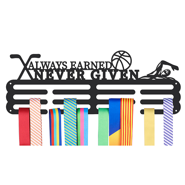 PandaHall Hockey & Basketball & Swimming Theme Iron Medal Hanger Holder Display Wall Rack, with Screws, Sports Themed Pattern, 150x400mm...
PandaHall Hockey & Basketball & Swimming Theme Iron Medal Hanger Holder Display Wall Rack, with Screws, Sports Themed Pattern, 150x400mm...