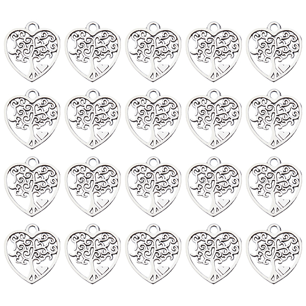 PandaHall SUNNYCLUE 100Pcs Alloy Pendants, Heart with Tree Pattern Charm, Antique Silver, 18.5x17x1mm, Hole: 1.6mm Alloy Heart
PandaHall SUNNYCLUE 100Pcs Alloy Pendants, Heart with Tree Pattern Charm, Antique Silver, 18.5x17x1mm, Hole: 1.6mm Alloy Heart