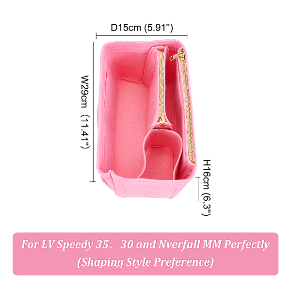 PandaHall Wool Felt Purse Organizer Insert, Makeup Bag in Bag Accessories, with Small Zipper Pouch, Pink, 29x15x16cm Wool Rectangle Pink
PandaHall Wool Felt Purse Organizer Insert, Makeup Bag in Bag Accessories, with Small Zipper Pouch, Pink, 29x15x16cm Wool Rectangle Pink