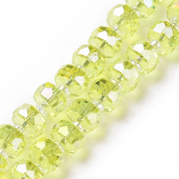 PandaHall Electroplate Transparent Glass Beads Strands, AB Color Plated, Faceted, Rondelle, Yellow, 7.5~8x4.5mm, Hole: 1.2mm, about...
PandaHall Electroplate Transparent Glass Beads Strands, AB Color Plated, Faceted, Rondelle, Yellow, 7.5~8x4.5mm, Hole: 1.2mm, about...
