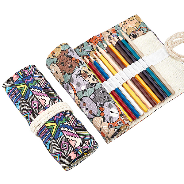 PandaHall CRASPIRE 2Pcs 2 Style Pattern Handmade Canvas Pencil Roll Wrap, Roll Up Pencil Case for Coloring Pencil Holder, Mixed Patterns..., Multicolor
PandaHall CRASPIRE 2Pcs 2 Style Pattern Handmade Canvas Pencil Roll Wrap, Roll Up Pencil Case for Coloring Pencil Holder, Mixed Patterns..., Multicolor