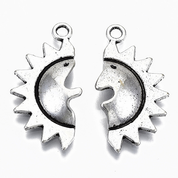 PandaHall Tibetan Style Alloy Pendants, Sun, Cadmium Free & Lead Free, Antique Silver, 30x16x4mm, Hole: 2mm, about 250pcs/1000g Alloy Sun
PandaHall Tibetan Style Alloy Pendants, Sun, Cadmium Free & Lead Free, Antique Silver, 30x16x4mm, Hole: 2mm, about 250pcs/1000g Alloy Sun