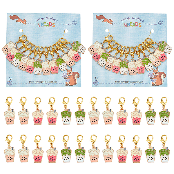PandaHall 24 Pcs Boba Milk Tea Cup Stitch Markers, Alloy Enamel Crochet Stitch Marker Charms Removable Locking Stitch Marker with Lobster..., Multicolor
PandaHall 24 Pcs Boba Milk Tea Cup Stitch Markers, Alloy Enamel Crochet Stitch Marker Charms Removable Locking Stitch Marker with Lobster..., Multicolor