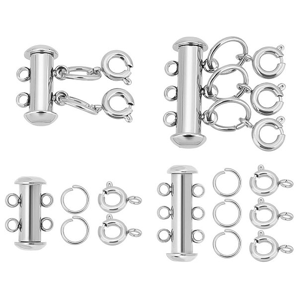PandaHall Unicraftale 304 Stainless Steel Clasps Sets, include Slide Lock Clasps & Open Jump Rings & Smooth Surface Spring Ring Clasps...
PandaHall Unicraftale 304 Stainless Steel Clasps Sets, include Slide Lock Clasps & Open Jump Rings & Smooth Surface Spring Ring Clasps...