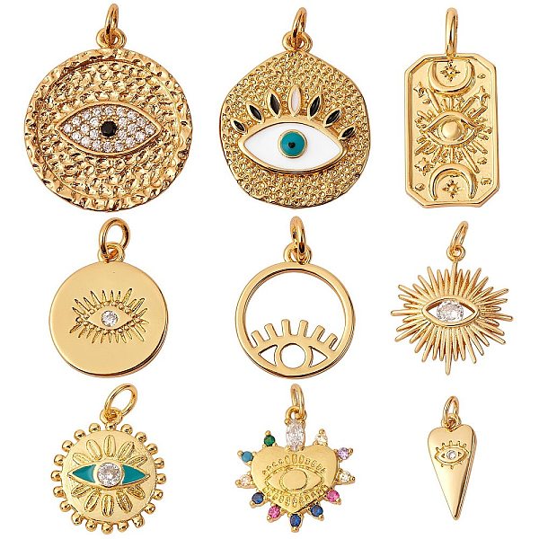 PandaHall 9Pcs 9 Style Brass Pendant Sets, with Cubic Zirconia, Enamel, Jump Rings, Mixed Shapes, Golden, 1pc/style Brass+Cubic Zirconia..., Clear
PandaHall 9Pcs 9 Style Brass Pendant Sets, with Cubic Zirconia, Enamel, Jump Rings, Mixed Shapes, Golden, 1pc/style Brass+Cubic Zirconia..., Clear