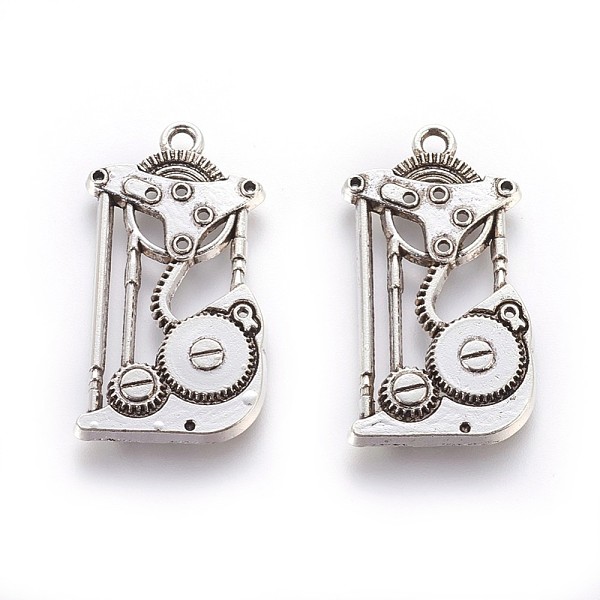 PandaHall Tibetan Style Zinc Alloy Pendants, Steampunk Charms, The Mechanical Gear, Antique Silver, 32x17x2.5mm, Hole: 1.5mm Alloy Tool
PandaHall Tibetan Style Zinc Alloy Pendants, Steampunk Charms, The Mechanical Gear, Antique Silver, 32x17x2.5mm, Hole: 1.5mm Alloy Tool