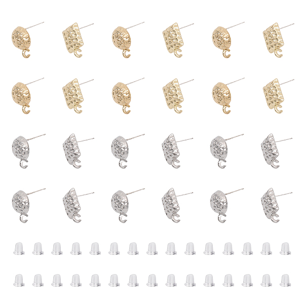 PandaHall CHGCRAFT 24Pcs 4Styles Hammered Alloy Stud Earring Findings Rack Plating with 925 Sterling Silver Pins and Vertical Loops with...
PandaHall CHGCRAFT 24Pcs 4Styles Hammered Alloy Stud Earring Findings Rack Plating with 925 Sterling Silver Pins and Vertical Loops with...