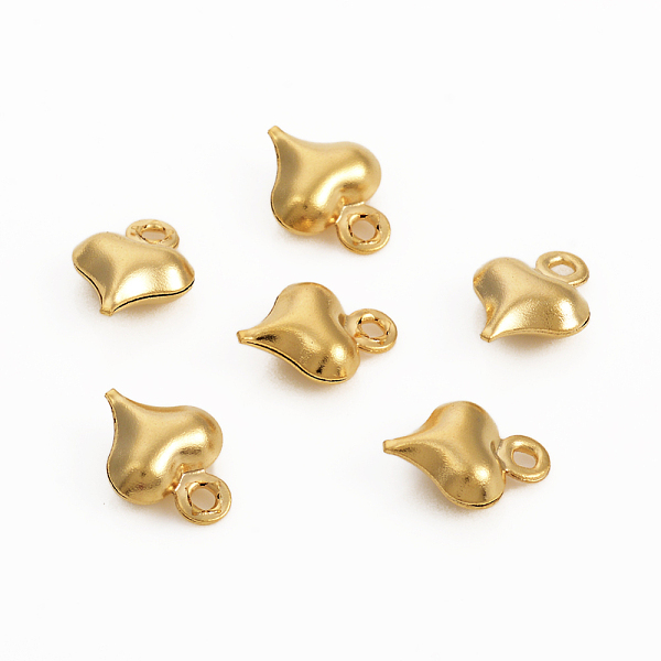 PandaHall 304 Stainless Steel Charms, Heart, Golden, 8.5x6.3x2.8mm, Hole: 1mm 304 Stainless Steel Heart
PandaHall 304 Stainless Steel Charms, Heart, Golden, 8.5x6.3x2.8mm, Hole: 1mm 304 Stainless Steel Heart