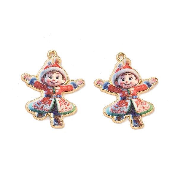 PandaHall Christmas Alloy Enamel Pendants, Long-Lasting Plated, Golden, Girl Charm, Colorful, 28x22x1.5mm, Hole: 1mm Alloy+Enamel Human
PandaHall Christmas Alloy Enamel Pendants, Long-Lasting Plated, Golden, Girl Charm, Colorful, 28x22x1.5mm, Hole: 1mm Alloy+Enamel Human