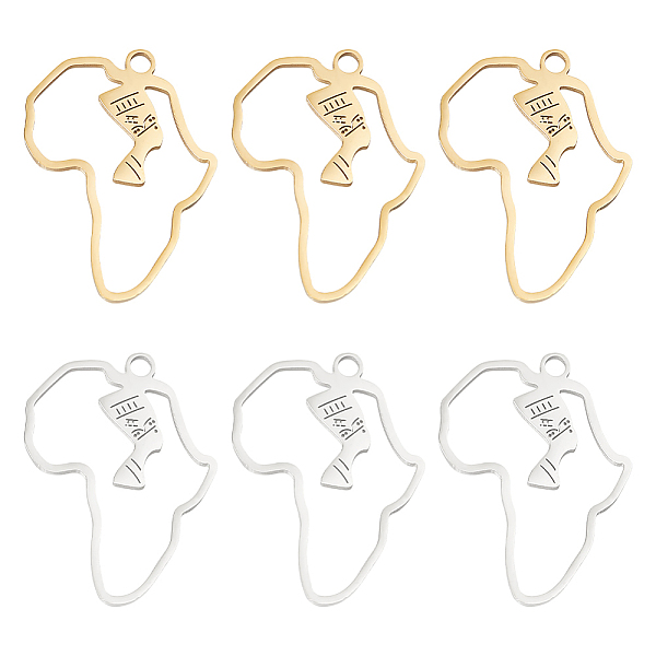 PandaHall Unicraftale 12Pcs 2 Colors 201 Stainless Steel Pendants, Map of Africa, Golden & Stainless Steel Color, 27x20x1.5mm, Hole: 1.8mm...
PandaHall Unicraftale 12Pcs 2 Colors 201 Stainless Steel Pendants, Map of Africa, Golden & Stainless Steel Color, 27x20x1.5mm, Hole: 1.8mm...