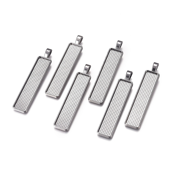 PandaHall Alloy Big Pendant Cabochon Settings, Plain Edge Bezel Cups, Rectangle, Gunmetal, Tray: 49.5x10mm, 60.5x12x2mm, Hole: 6x3.5mm Alloy...
PandaHall Alloy Big Pendant Cabochon Settings, Plain Edge Bezel Cups, Rectangle, Gunmetal, Tray: 49.5x10mm, 60.5x12x2mm, Hole: 6x3.5mm Alloy...