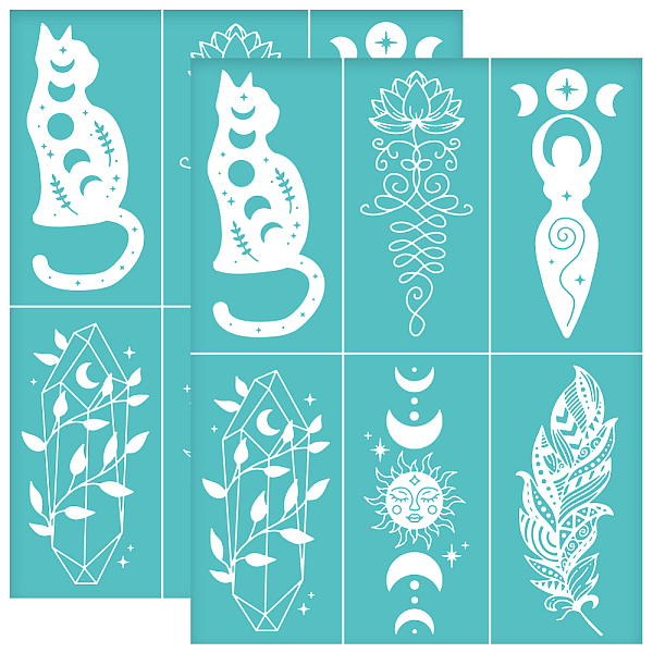 PandaHall Self-Adhesive Silk Screen Printing Stencil, for Painting on Wood, DIY Decoration T-Shirt Fabric, Turquoise, Cat Shape, 280x220mm...
PandaHall Self-Adhesive Silk Screen Printing Stencil, for Painting on Wood, DIY Decoration T-Shirt Fabric, Turquoise, Cat Shape, 280x220mm...