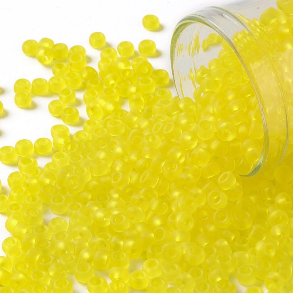 PandaHall TOHO Round Seed Beads, Japanese Seed Beads, (12F) Matte Lemon, 8/0, 3mm, Hole: 1mm, about 222pcs/10g Glass Yellow
PandaHall TOHO Round Seed Beads, Japanese Seed Beads, (12F) Matte Lemon, 8/0, 3mm, Hole: 1mm, about 222pcs/10g Glass Yellow