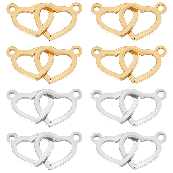 PandaHall Beebeecraft 12Pcs 2 Colors 304 Stainless Steel Connector Charms, Double Heart Links, Golden & Stainless Steel Color, 12x20x1mm...
PandaHall Beebeecraft 12Pcs 2 Colors 304 Stainless Steel Connector Charms, Double Heart Links, Golden & Stainless Steel Color, 12x20x1mm...