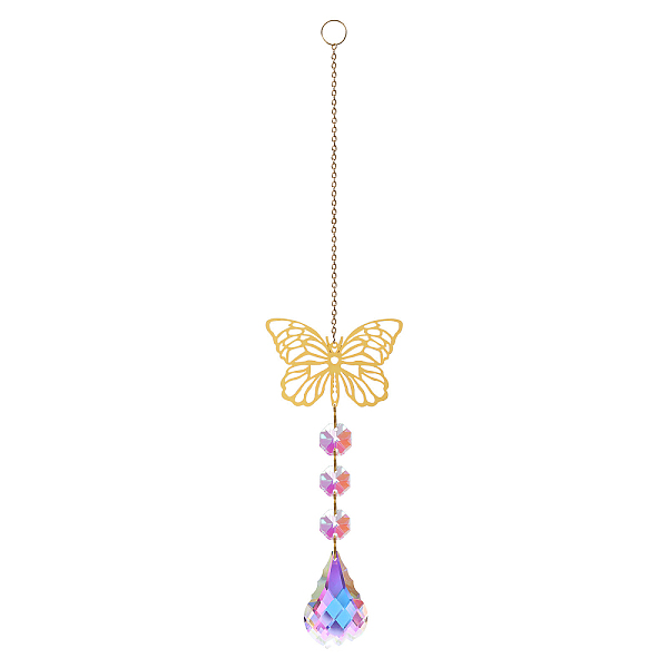 PandaHall Glass Pendant Decorations, Suncatchers, with Brass Findings & Octagon Glass Beads, for Home Decorations, Butterfly Pattern, 300mm...
PandaHall Glass Pendant Decorations, Suncatchers, with Brass Findings & Octagon Glass Beads, for Home Decorations, Butterfly Pattern, 300mm...