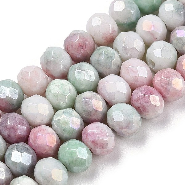 PandaHall Faceted Electroplated Glass Beads Strands, AB Color Plated, Abacus, Medium Aquamarine, 6x5mm, Hole: 1.2mm, about 88~89pcs/strand...
PandaHall Faceted Electroplated Glass Beads Strands, AB Color Plated, Abacus, Medium Aquamarine, 6x5mm, Hole: 1.2mm, about 88~89pcs/strand...