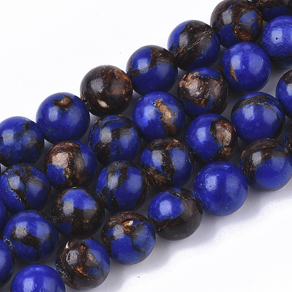PandaHall Assembled Bronzite and Natural Lapis Lazuli Beads Strands, Round, 8mm, Hole: 1.4mm, about 46~47pcs/strand, 15.15 inch(38.5cm)...
PandaHall Assembled Bronzite and Natural Lapis Lazuli Beads Strands, Round, 8mm, Hole: 1.4mm, about 46~47pcs/strand, 15.15 inch(38.5cm)...