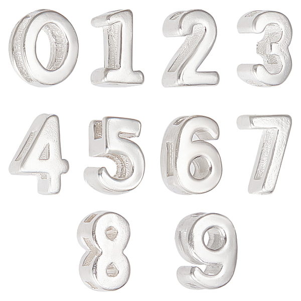 PandaHall 10Pcs 10 Style Hollow Sterling Silver Slider Charms, Num.0~10, Silver, 5~6x3~4.5x3mm, Hole: 1.2~4mm, 1pc/style Sterling Silver...
PandaHall 10Pcs 10 Style Hollow Sterling Silver Slider Charms, Num.0~10, Silver, 5~6x3~4.5x3mm, Hole: 1.2~4mm, 1pc/style Sterling Silver...