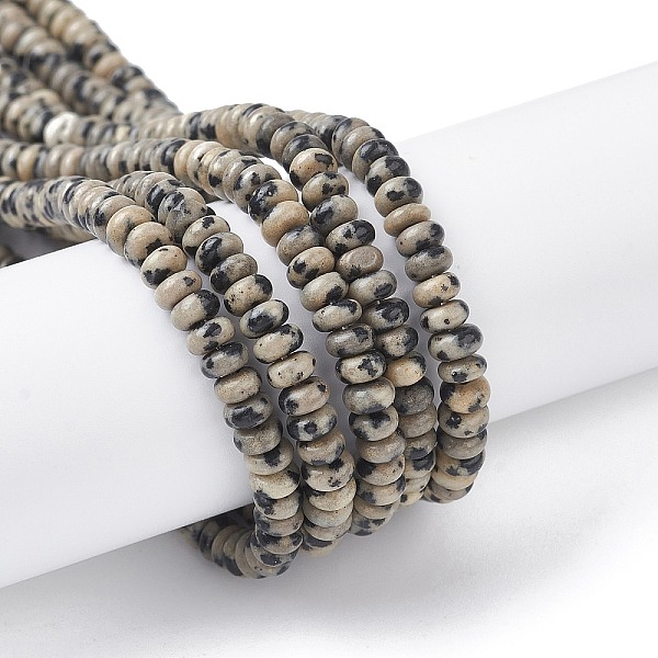 PandaHall Natural Dalmatian Jasper Beads Strands, Rondelle, 4.5x2.5mm, Hole: 0.8mm, about 158pcs/strand, 15.55 inch(39.5cm) Dalmatian Jasper...
PandaHall Natural Dalmatian Jasper Beads Strands, Rondelle, 4.5x2.5mm, Hole: 0.8mm, about 158pcs/strand, 15.55 inch(39.5cm) Dalmatian Jasper...