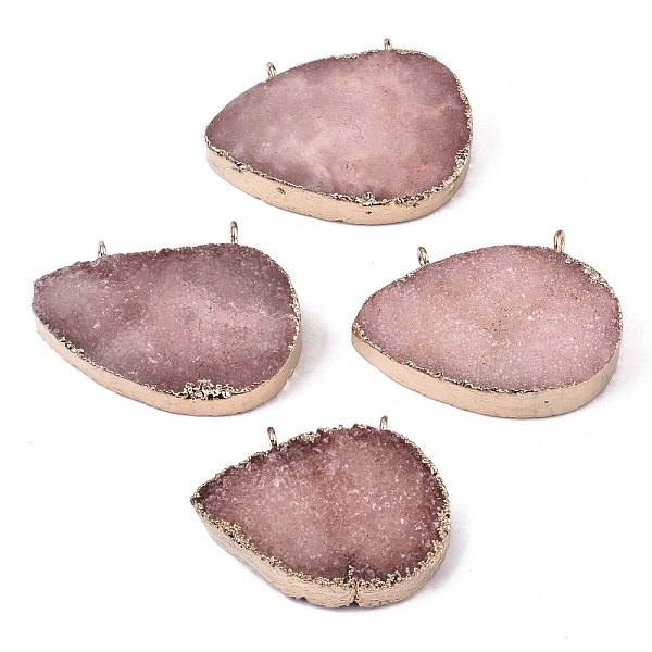 PandaHall Natural Druzy Agate Pendants, with Edge Golden Plated and Iron Loops, Druzy Trimmed Stone, Dyed, Teardrop, 28~29x40x10~11mm, Hole..., Pink
PandaHall Natural Druzy Agate Pendants, with Edge Golden Plated and Iron Loops, Druzy Trimmed Stone, Dyed, Teardrop, 28~29x40x10~11mm, Hole..., Pink
