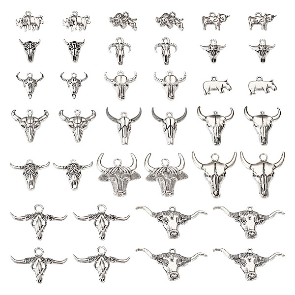 PandaHall 64pcs 16 styles Tibetan Style Alloy Pendants, Cattle, Bull Head, Antique Silver, Size: <p>Bull Head: about 17x14x2.5mm, hole...
PandaHall 64pcs 16 styles Tibetan Style Alloy Pendants, Cattle, Bull Head, Antique Silver, Size: <p>Bull Head: about 17x14x2.5mm, hole...