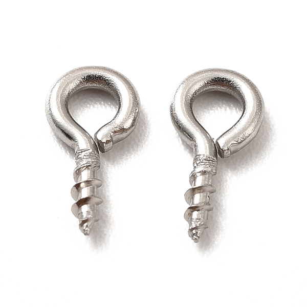 PandaHall 304 Stainless Steel Screw Eye Pin Peg Bails, For Half Drilled Beads, Stainless Steel Color, 8x4x1mm, Hole: 2mm, Pin: 1mm 304...
PandaHall 304 Stainless Steel Screw Eye Pin Peg Bails, For Half Drilled Beads, Stainless Steel Color, 8x4x1mm, Hole: 2mm, Pin: 1mm 304...
