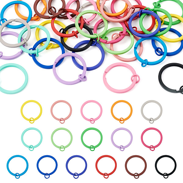 PandaHall 32Pcs 16 Colors Spray Painted Iron Split Key Rings, Keychain Clasp Findings, Lead Free & Nickel Free, Mixed Color, 30x2mm, Inner..., Multicolor
PandaHall 32Pcs 16 Colors Spray Painted Iron Split Key Rings, Keychain Clasp Findings, Lead Free & Nickel Free, Mixed Color, 30x2mm, Inner..., Multicolor